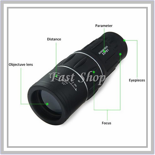 Teropong Day Night Mode 16x52 Focus and Zoom Lens Adjustable