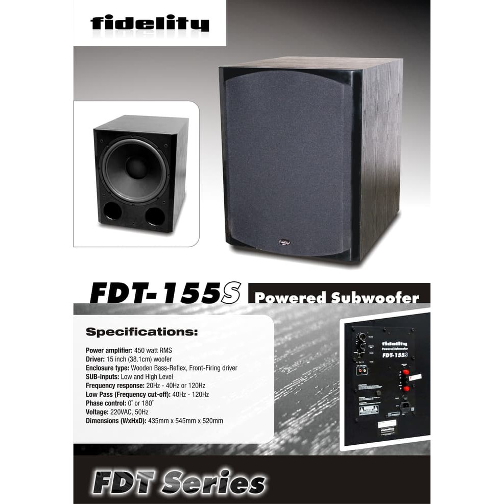 subwoofer fidelity 15 inch