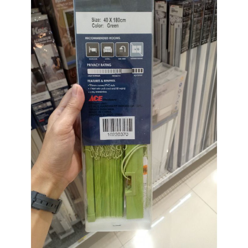 kris tirai gulung pvc 40x80