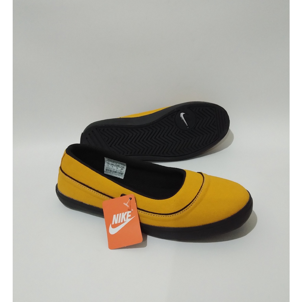 SEPATU WANITA SLIP ON 05 KUNING HITAM.SEPATU FLAT WANITA.SEPATU SLIP ON WANITA TERBARU