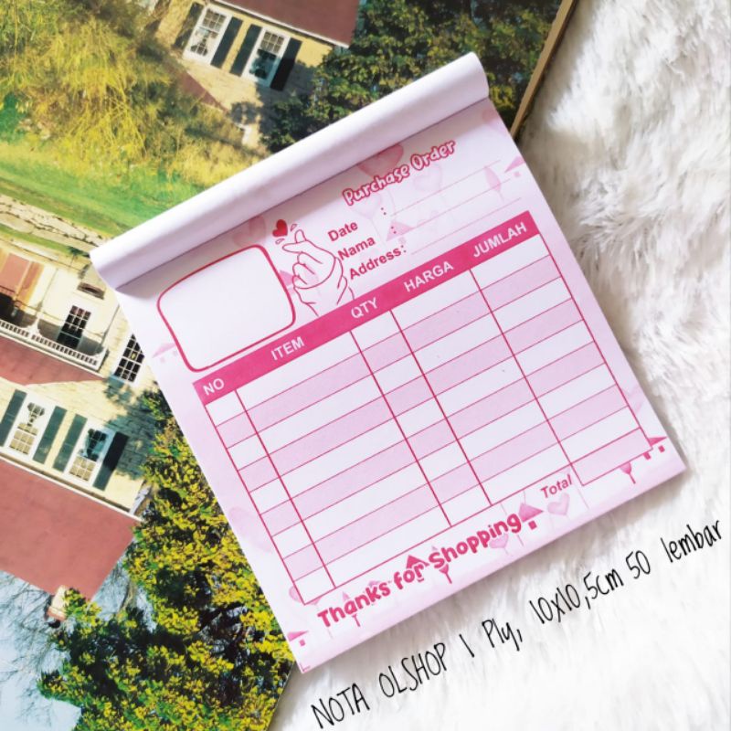 Nota olshop murah Nota olshop costum