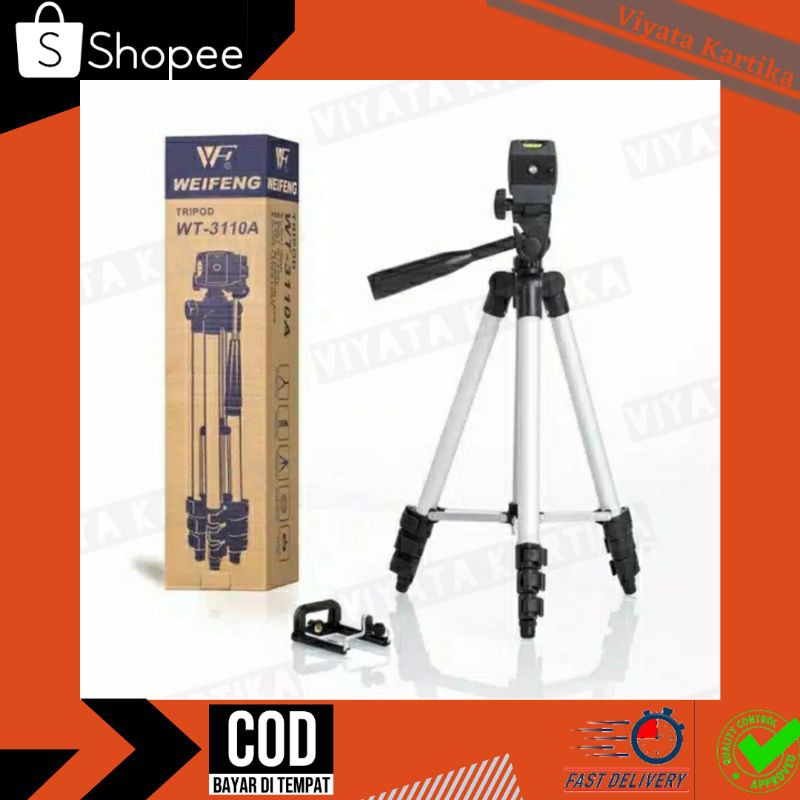 Tripod WEIFENG WT 3110A aluminium portable tripod camera or handphone penyangga hp