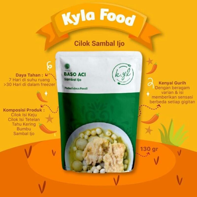 

Kyla Food Baso Aci Kuah Sambal Ijo 130 gr