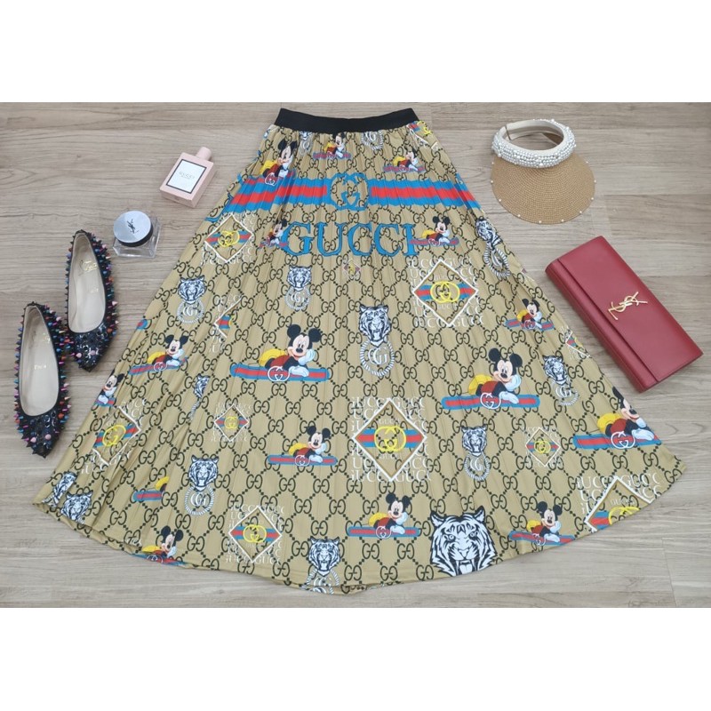 rok plisket gucci GG