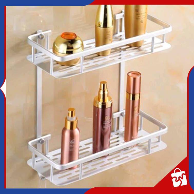 RAK DINDING Kamar Mandi 2 SUSUN ALUMINIUM Serbaguna RAK DINDING Kamar Mandi 2 SUSUN ALUMINIUM Serbaguna