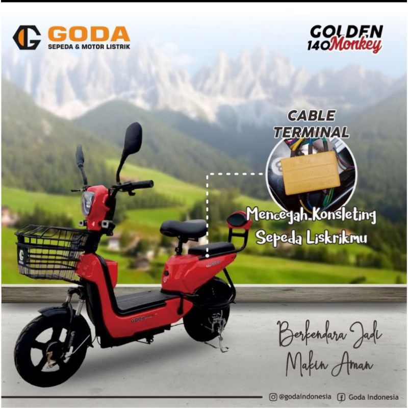 Jual NEW SERIES SEPEDA LISTRIK GODA 140 GOLDEN MONKEY SPESIAL DINAMO