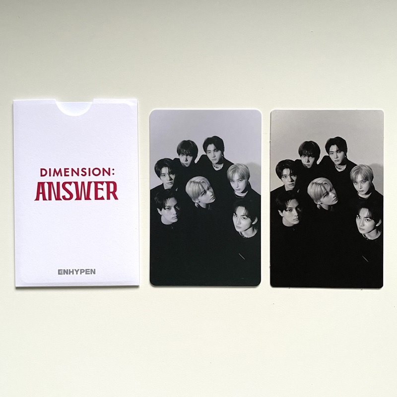 ENHYPEN DIMENSION ANSWER OFFICIAL GROUP PC / WEVERSE POB (SET)