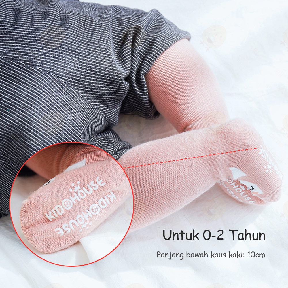 Lacoo Kaos kaki bayi anak panjang Kaus kaki bayi anak lucu Baby socks untuk 0-2 tahun anti slip