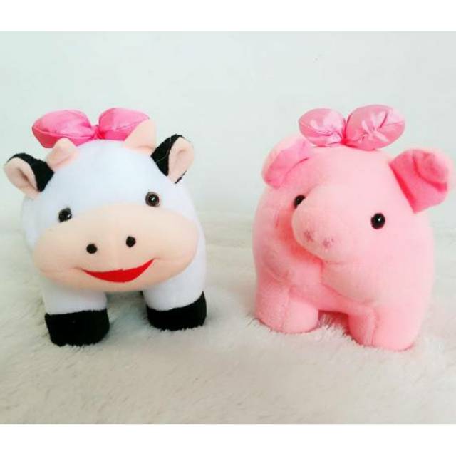 Boneka pig/babi mini. Boneka sapi lucu. Boneka murah