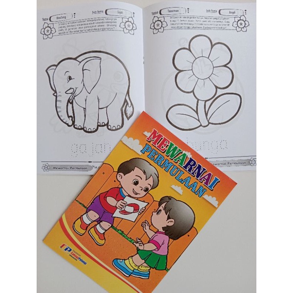 Buku Mewarnai Anak TK Paud Permulaan/ Ukuran Besar