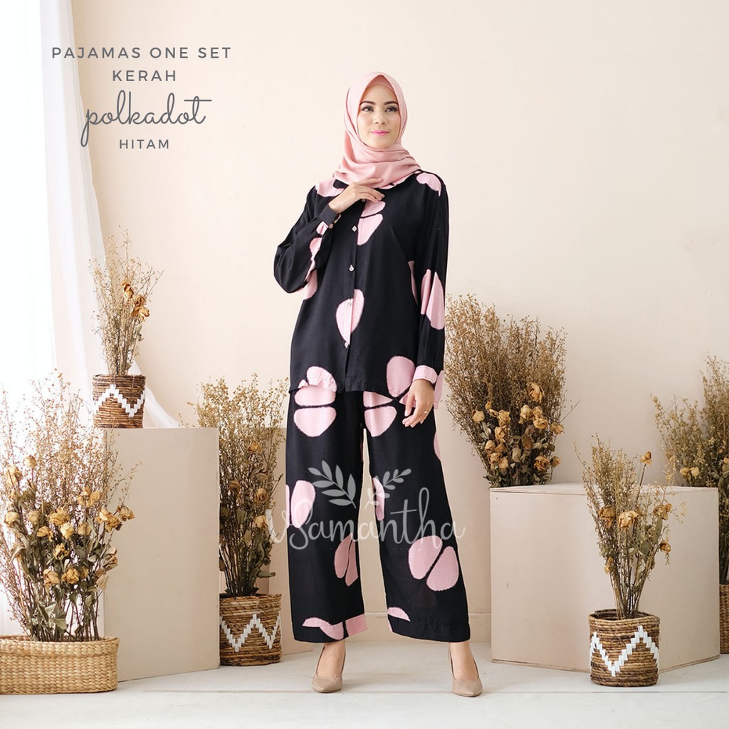 vSamantha - Pajamas Set / Piyama One Set Kemeja Tie Dye