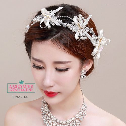 [BISA COD] HAIRBAND HEADPIECE AKSESORIS PENGANTIN TIARA WEDDING TPM014