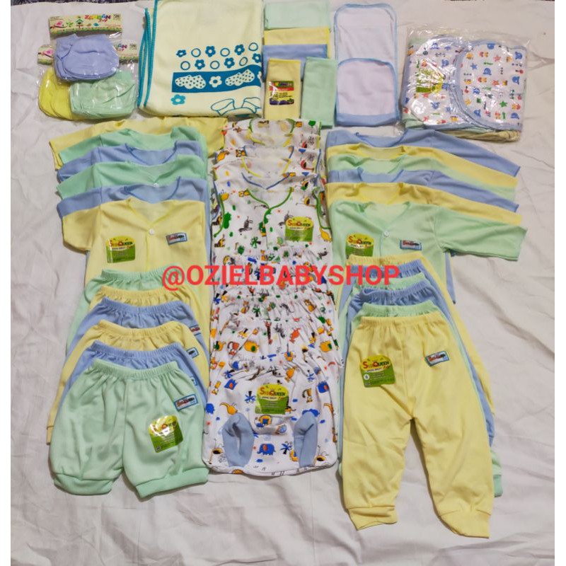 PAKET perlengkapan bayi baru lahir SNI 57 PCS / stelan bayi / handuk bayi / atasan bayi / popok