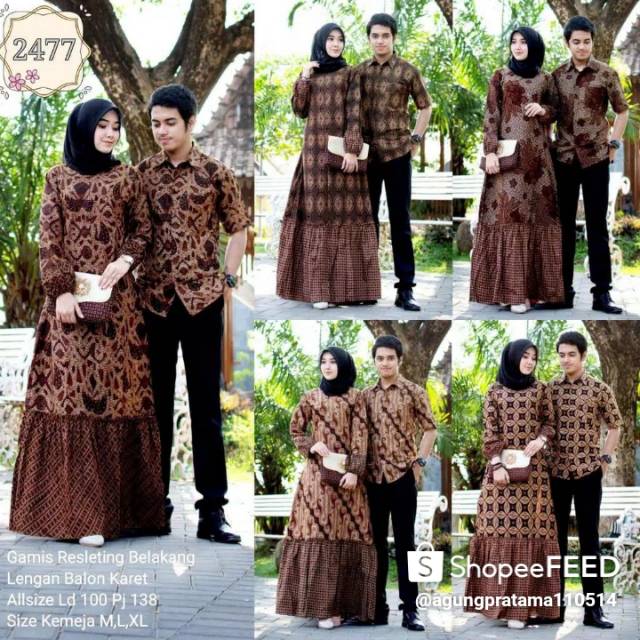 Couple Batik Murah/Gamis Batik Couple/Gamis Batik Murah/Gamis Murah/Gamis Batik Termurah Couple