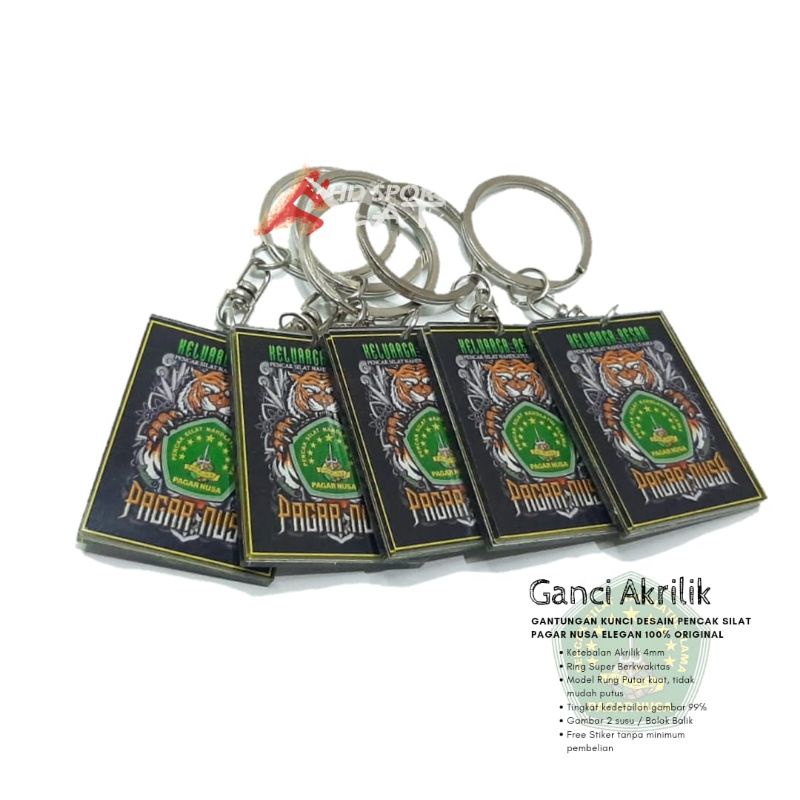 Gantungan Kunci PN / Ganci PN / Gantungan Kunci Pagar Nusa / Gantungan Kunci Akrilik PN / Pagar Nusa