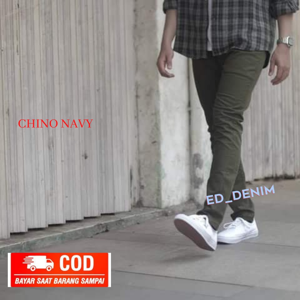 CELANA Chino Panjang Pria Kantor KERJAHARIAN Santai Casual Formal Hitam Abu Cream Mocca Size 27-38