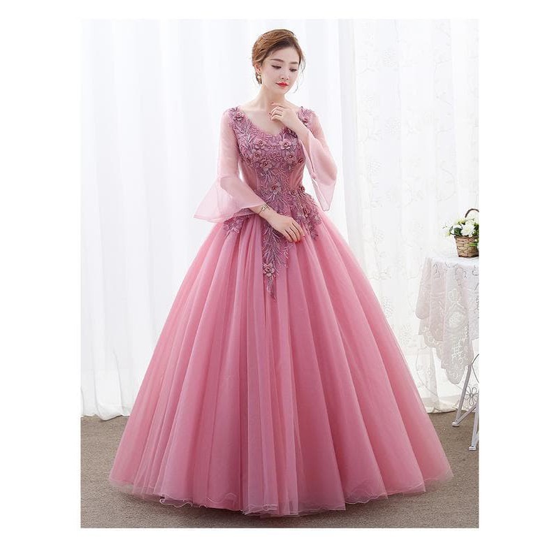 Gaun Pengantin 0240718 Dusty Pink Wedding Gown