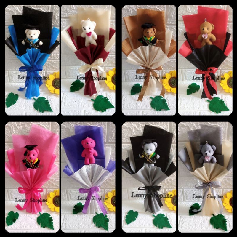 Buket Boneka Mini/Buket wisuda/buket boneka wisuda/buket boneka bear mini
