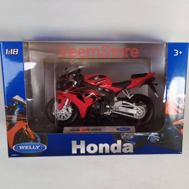 Die Cast 1:18 Honda CBR 1000RR merk Welly.