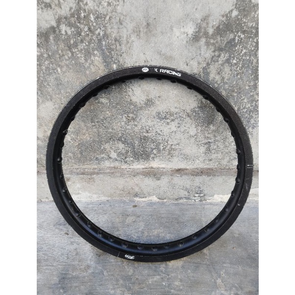 velg TK RACING excel hitam kulit jeruk uk 160 R17 bekas pakai