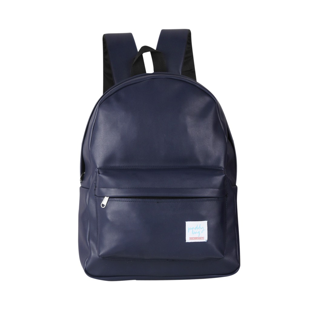 Leather Backpack - Tas Ransel Kulit Sekolah Serbaguna-Navy