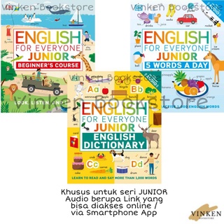 English for Everyone: Junior Beginner's Course, 5 Words a Day, English Dictionary | Belajar Bahasa Inggris Anak For Kids Buku Bahasa Inggris
