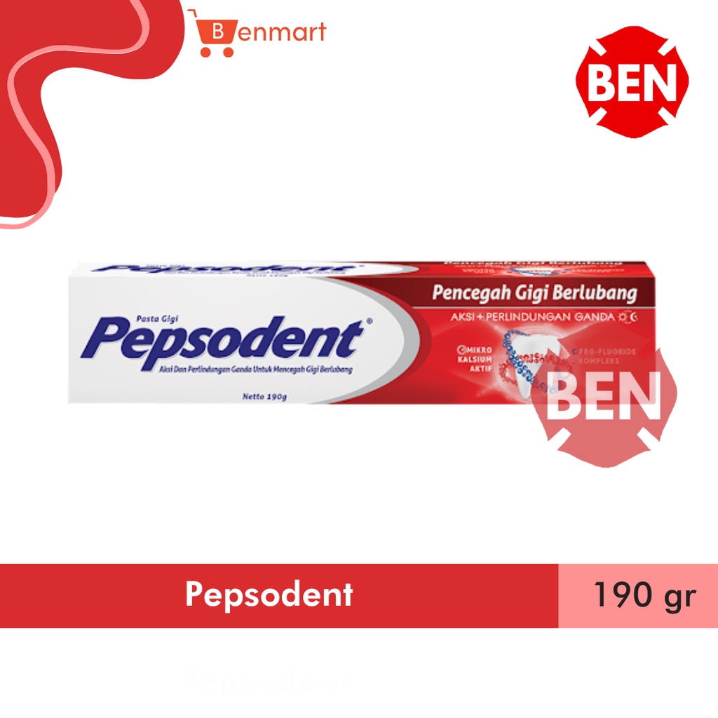 PEPSODENT BESAR 190 gr 190gr - Jumbo Pepsoden Pasta Gigi Original Putih Dus Pak Grosir