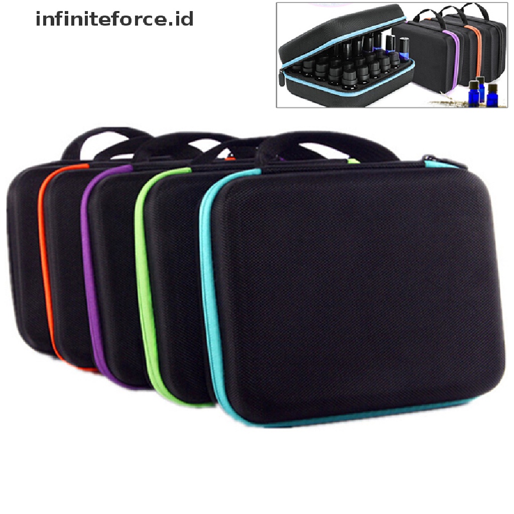 Infiniteforce.id Tas Penyimpanan Botol Kaca Essential Oil 30 Slot 1-3ml