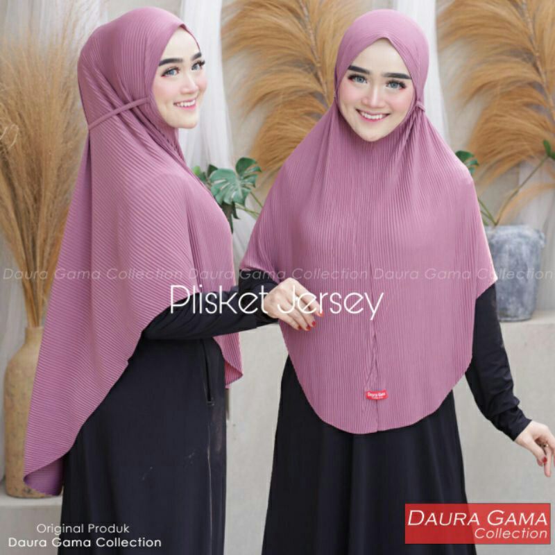 hijab instant plisket siria  jumbo ori daura gama