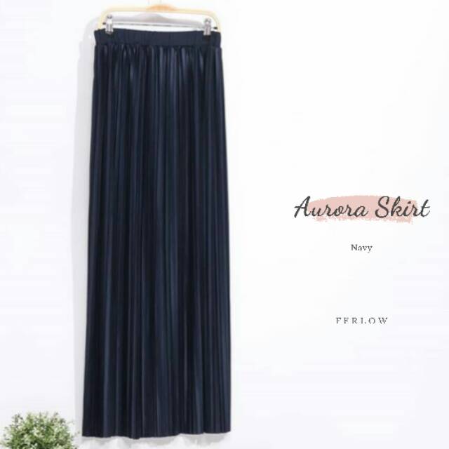 ROK PLISKET PREMIUM BIRU DONGKER ORIGINAL FERLOW AURORA SKIRT NABY