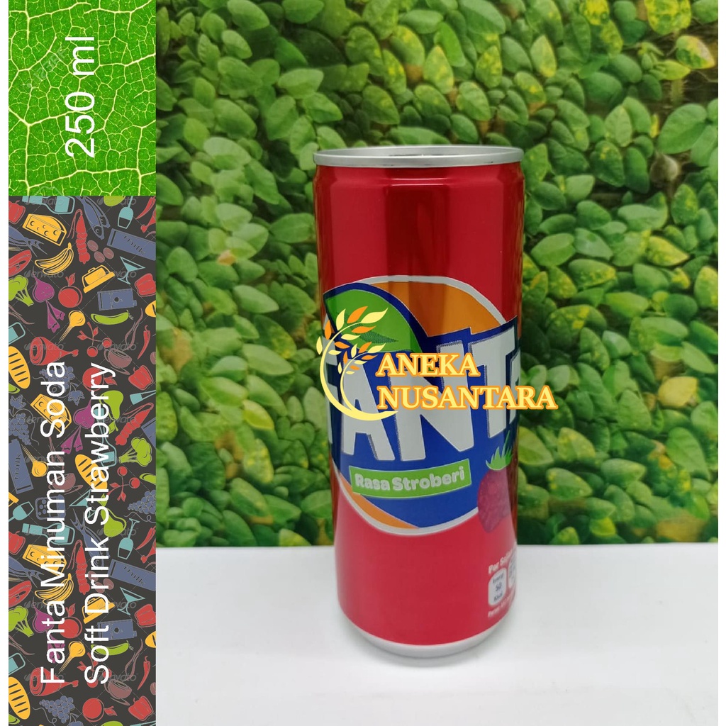 

Fanta Minuman Soda Soft Drink Strawberry Kaleng 250 ml