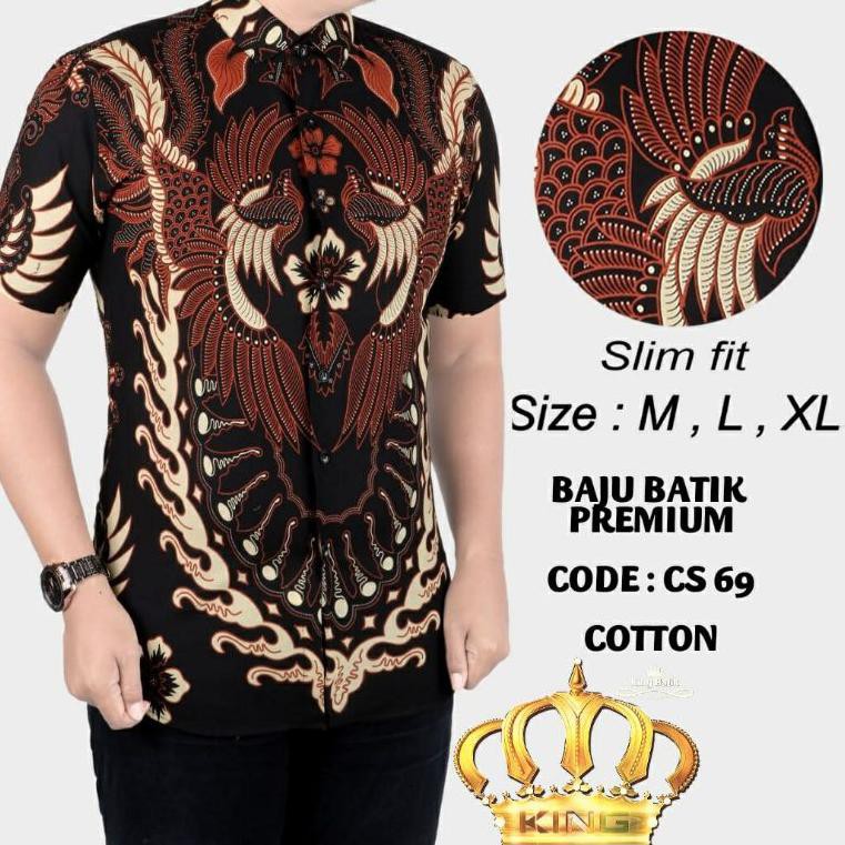 Terbaru Baju Batik Pria Lengan Pendek Baru Cbs 679 Gfm Shopee Indonesia