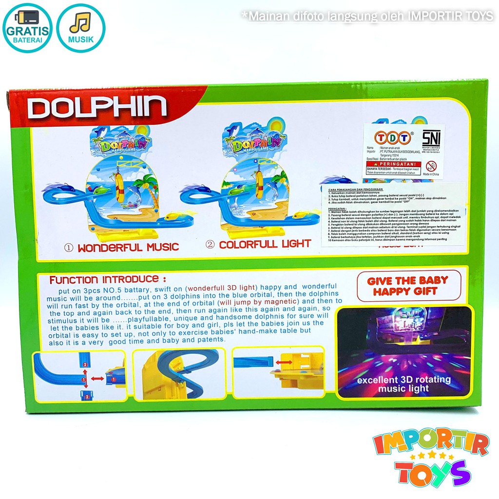 Mainan Pinguin Lumba lumba Magnet Anak MAGICAL HAPPY DOLPHIN FREE BATRE