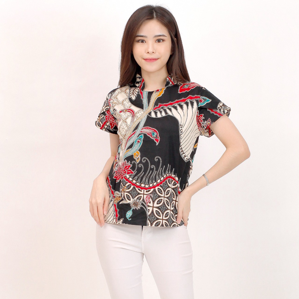 Batik wanita - Atasan blouse batik wanita fashion 569-8
