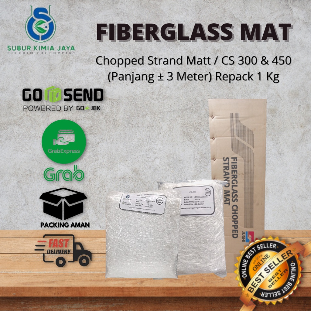 

FIBERGLASS / FIBER MAT / SERAT FIBER 1 KG Premium