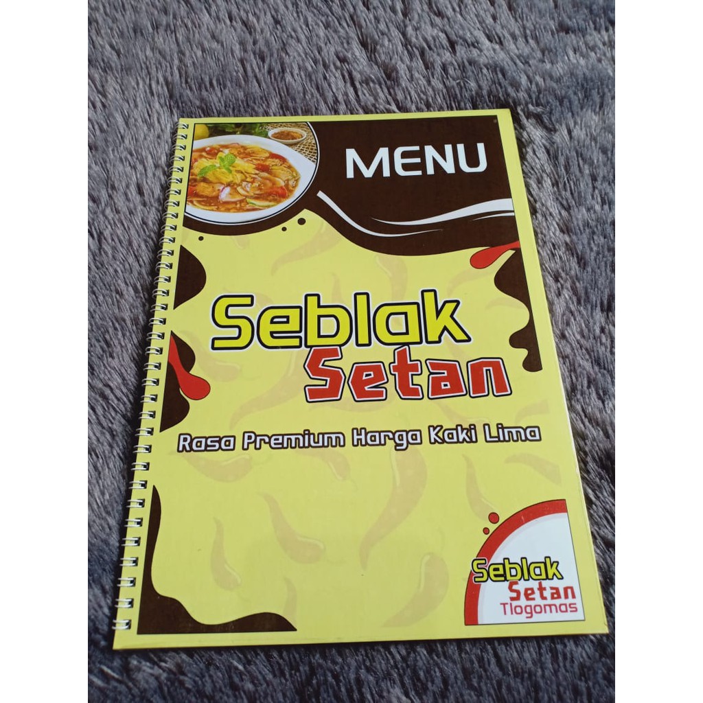 

Buku Menu Custom Untuk Resto, Cafe, Kedai, dll (Hardcover Jilid Spiral Besi)