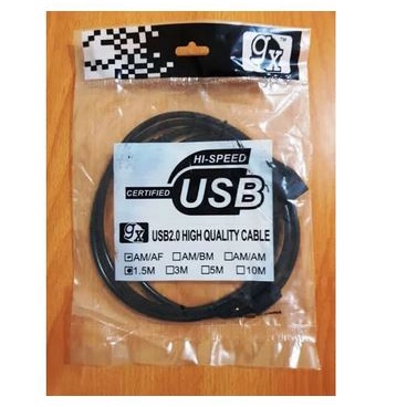 Kabel USB Extender Male Female 1.5m Hitam Hi-Speed