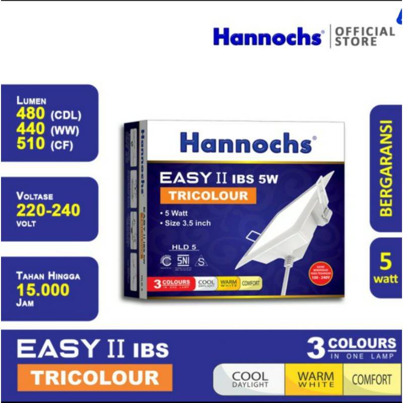 downlight hannochs 5w tricolour / downlight hannochs easy II 5W / downlight hannochs tricolour 5W