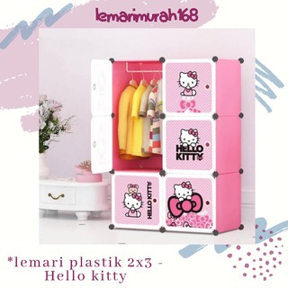  Lemari  pakaian  plastik  2x3 lemari  baju anak  rak 