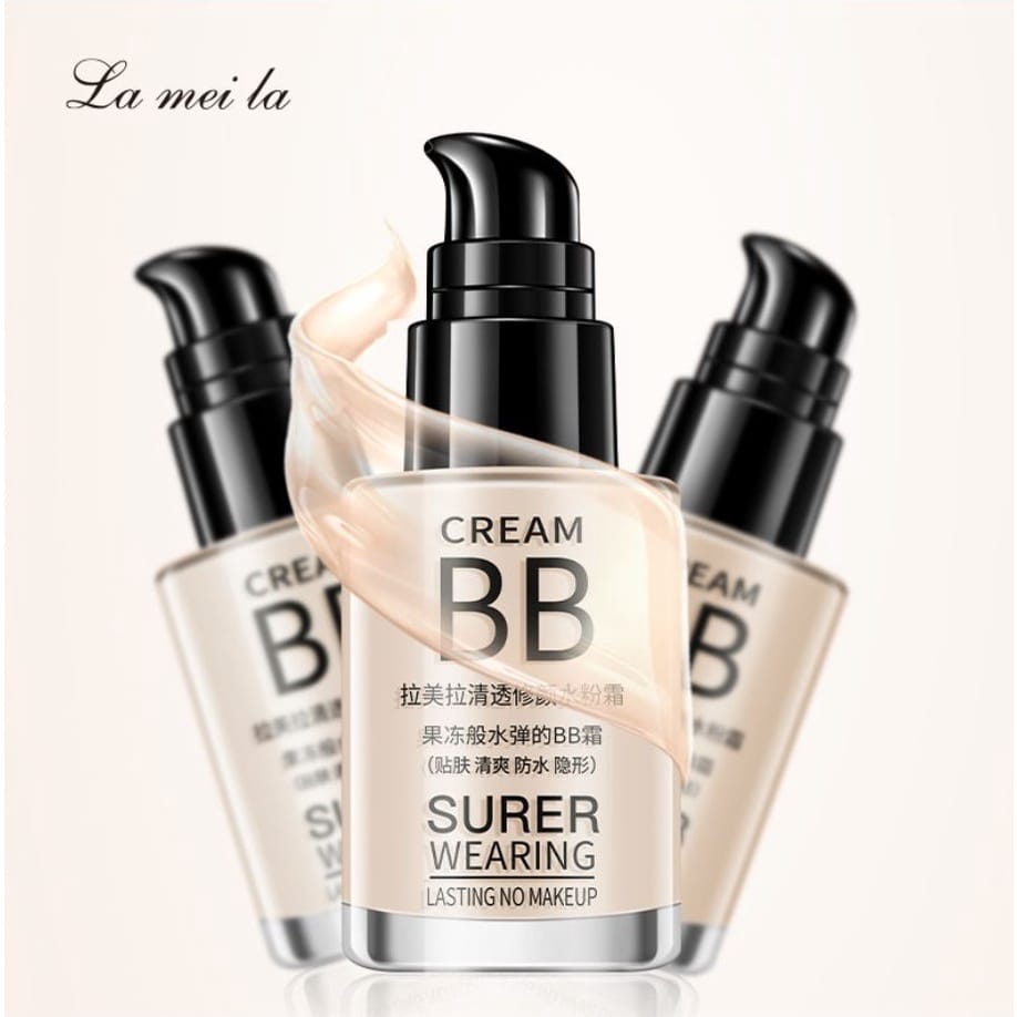 Lameila 1001 BB Cream Super Wearing Lasting Foundation Cair Korean Make Up Original Waterproof Face Base