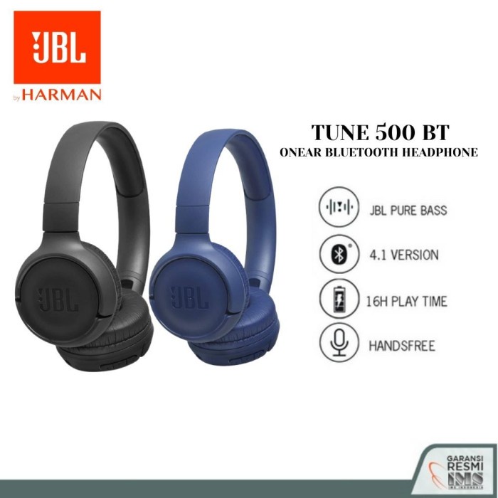 JBL T500 / TUNE500 ORIGINAL On Ear Headphone [RESMI IMS] Garansi 6 Bulan Ganti Baru