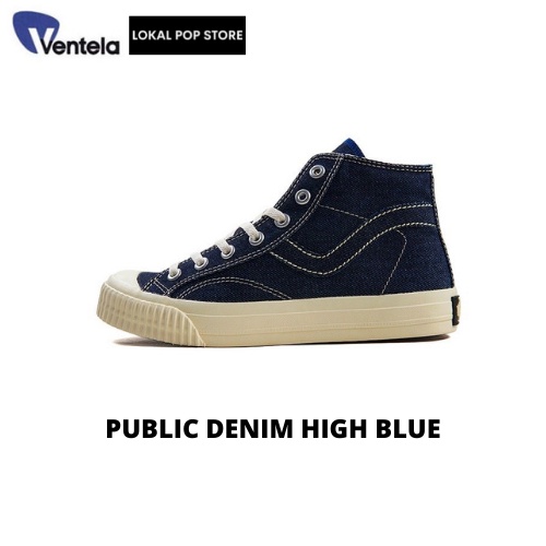 Ventela Public High Denim Blue  -  Ventela Shoes Original
