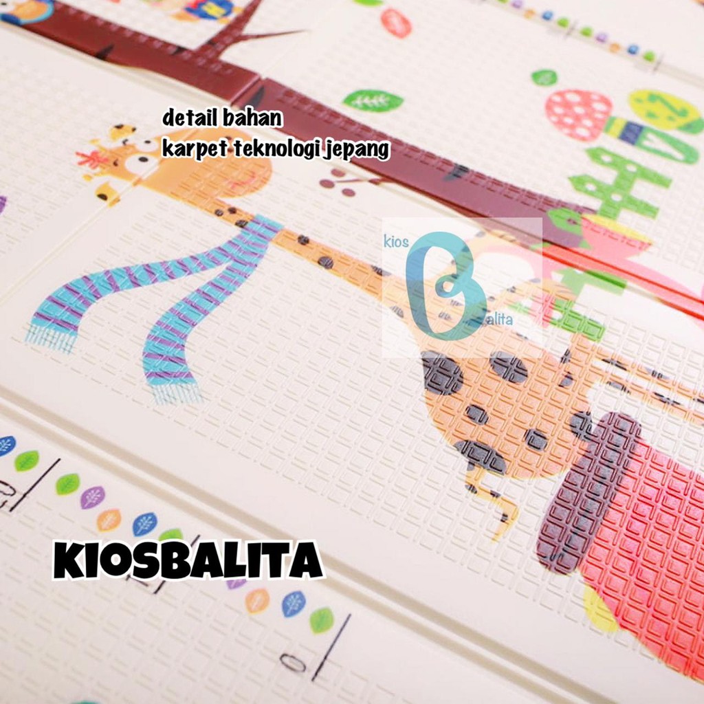 JUMBO  180X200 FREE TAS PACKING!! PLAYMAT LIPAT BABY KARPET ANAK ANTI BAKTERI 2 MOTIF BOLAK BALIK TIKAR KESEHATAN