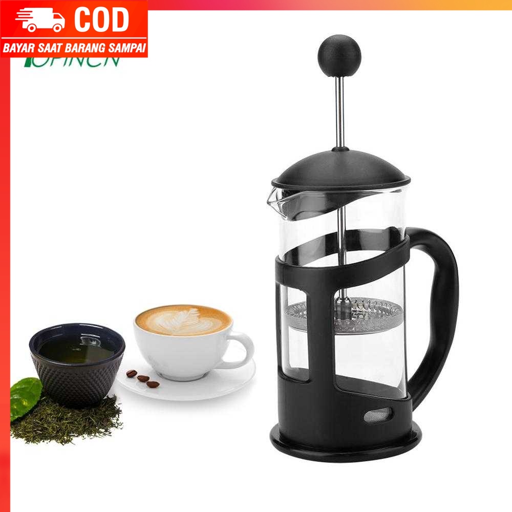 (100% BARANG ORI) TOPINCN Cafilas French Press Coffee Maker Pot - TOP1