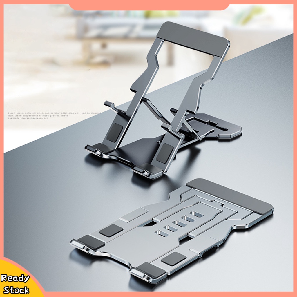 Hua T612 Stand Holder / Dudukan Ponsel / Tablet Model Lipat Bahan Aluminum Alloy Portabel Serbaguna Anti slip Untuk Meja