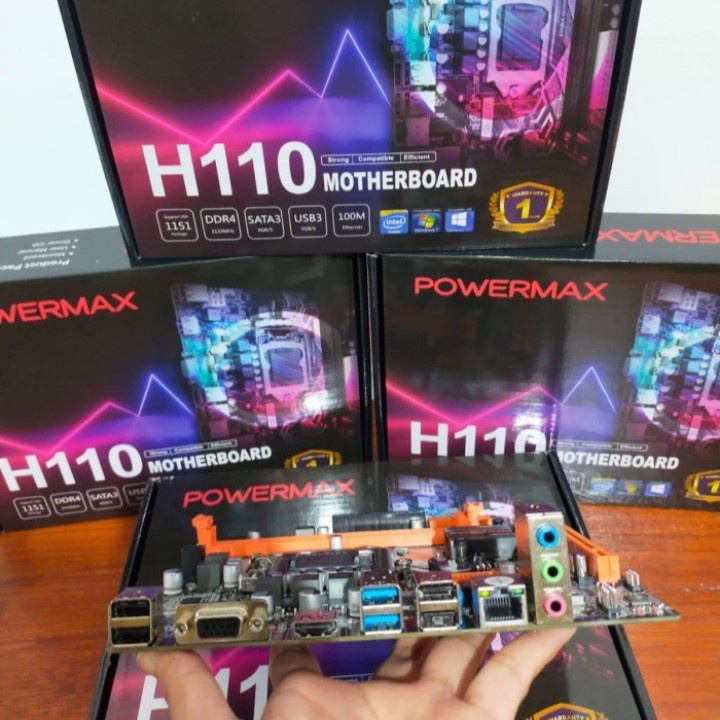 MOTHERBOARD H110 POWERMAX LGA 1151 DDR4 INTEL GEN 6 7