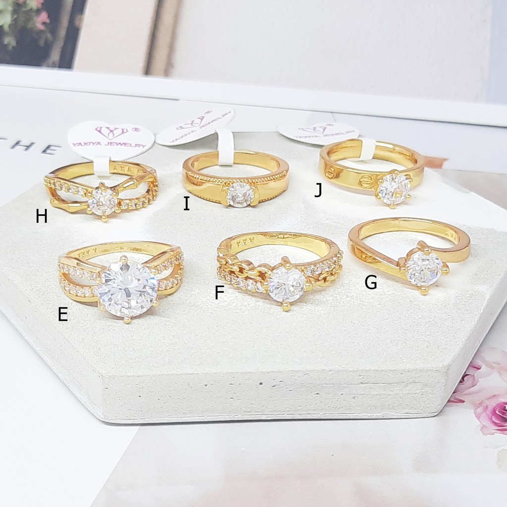 Cincin Xuping Premium Model Replika Berlian Tembaga Gold Lapis Emas - BR392