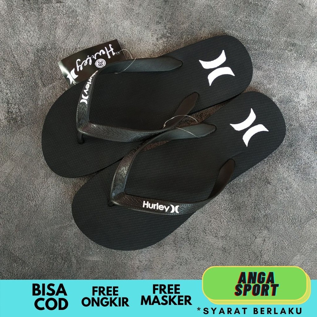 SANDAL JEPIT PRIA HURLEY / SENDAL COWOK JEPIT DISTRO KEREN / SANDAL SURFING PANTAI PREMIUM