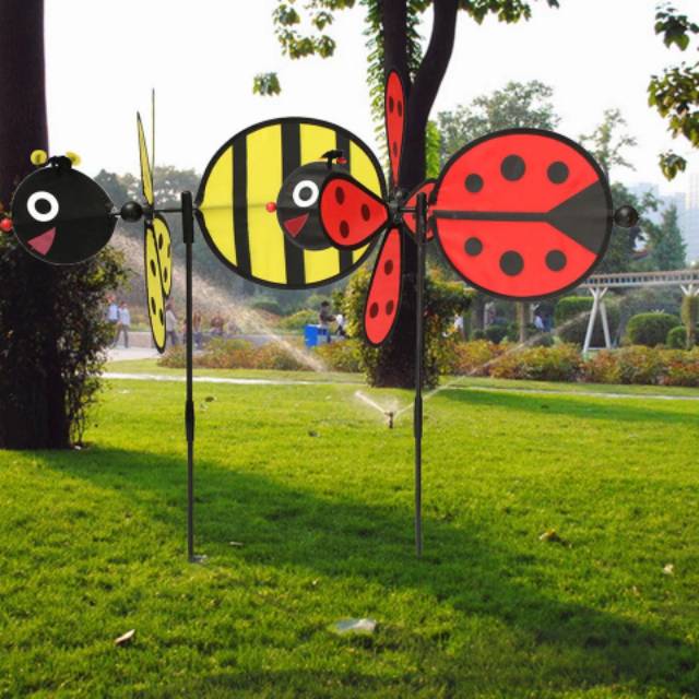 MAINAN KINCIR / KIPAS ANGIN / BALING BALING OUTDOOR - BUMBLEBEE / LADYBUG 75 CM