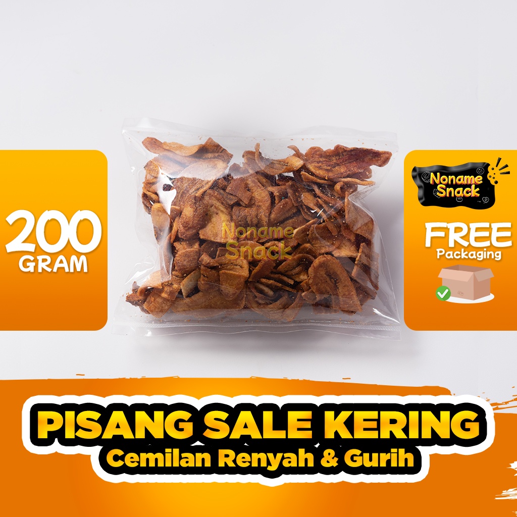 NoName Snack - Pisang Sale Kering Cemilan Manis Grosir 200G